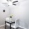 dining area with ceiling fan